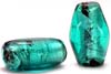 Flat Oval Silver Foil Beads - click here for large view